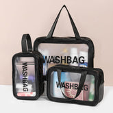 Washbag Pouch Bag for Home & Travel, Toiletry Bag for Women (Black)